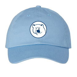 Chicago Polar Plunge Sky Blue Baseball Cap w/ Vintage Bear Logo